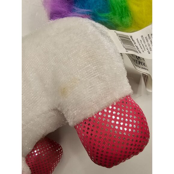 Plush Rainbow Unicorn Pony Stuffed Animal Toy Polyester Fiber 7.5" - Picture 8 of 13